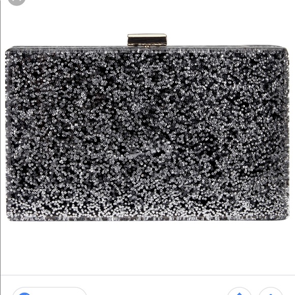 John Lewis Glitter Clutch Box Bag - Picture 10 of 13